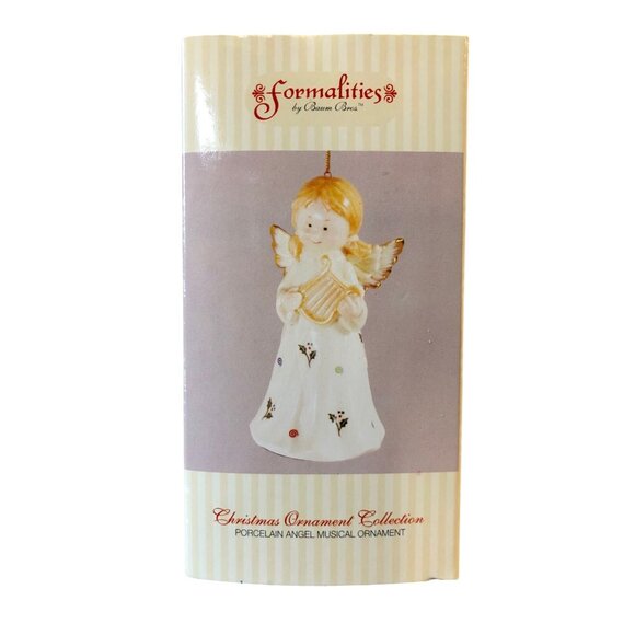 Formalities Porcelain Angel Musical Ornament Christmas Baum Bros Works Boxed - Picture 9 of 10